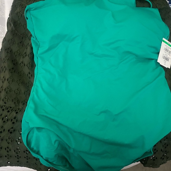 NWT La Blanca Women's Island Goddess Strappy Shoulder One Piece Swimsuit Sz 14 - Picture 7 of 8